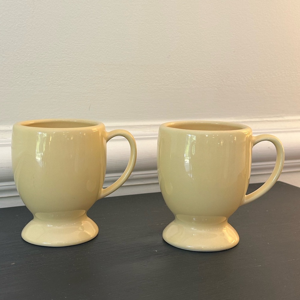Gail Pittman Butter Yellow Mug Set (2)